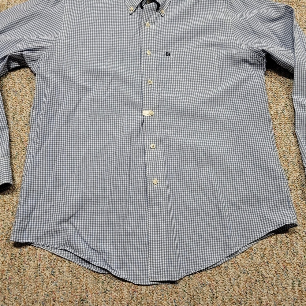 Brooks Brothers Shirt Mens Large Blue Check Button Down Long Sleeve Slim Fit - Picture 4 of 14